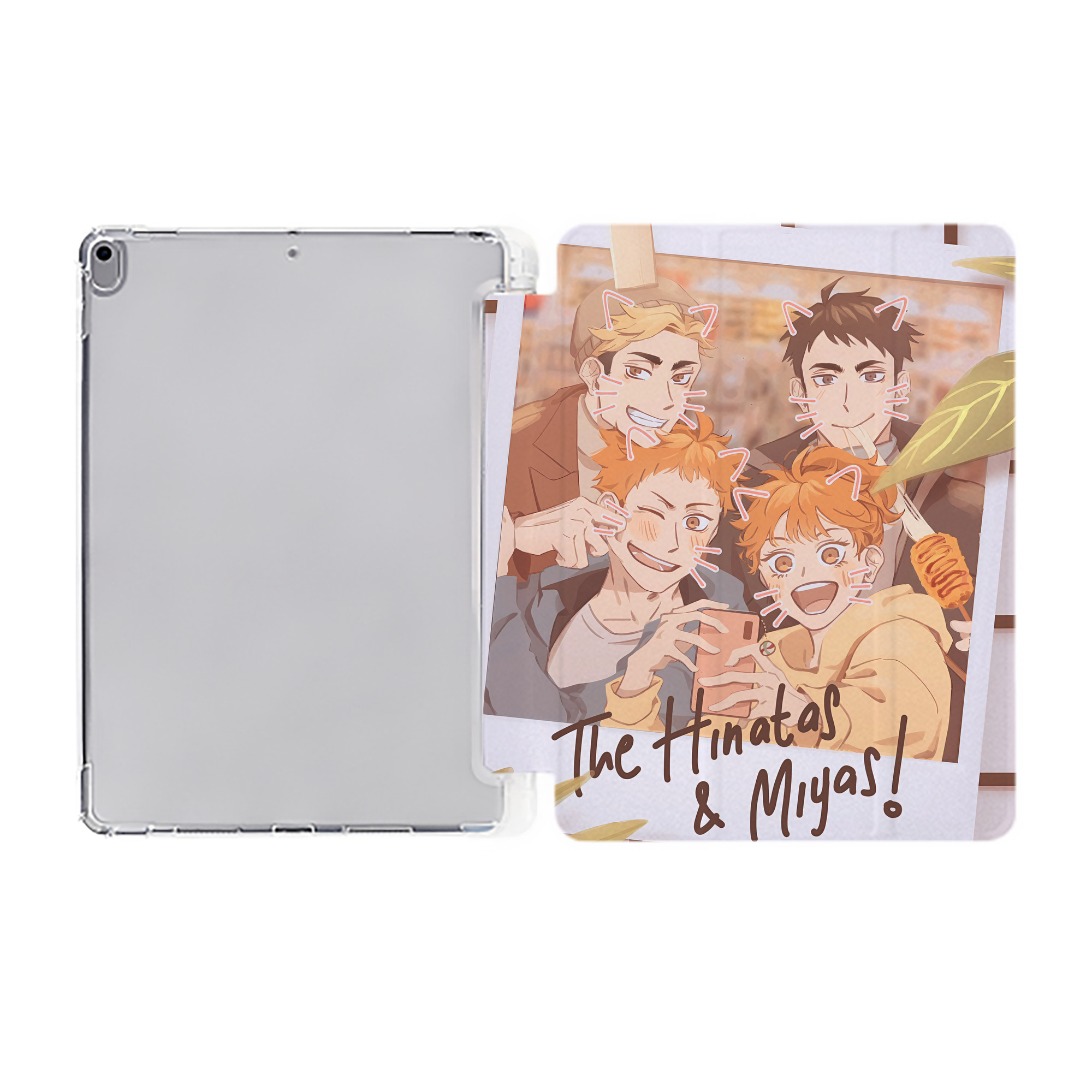 （画像用） ハイキュー!! Haikyu!! IPad ケース ペン収納付き 三つ折りスタンド PUレザー×シリコン 対応機種9.5/10.5/10.9インチ